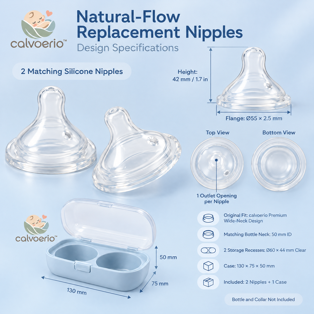 calvoerio™ Natural-Flow Replacement Bottle Nipples — product image 02
