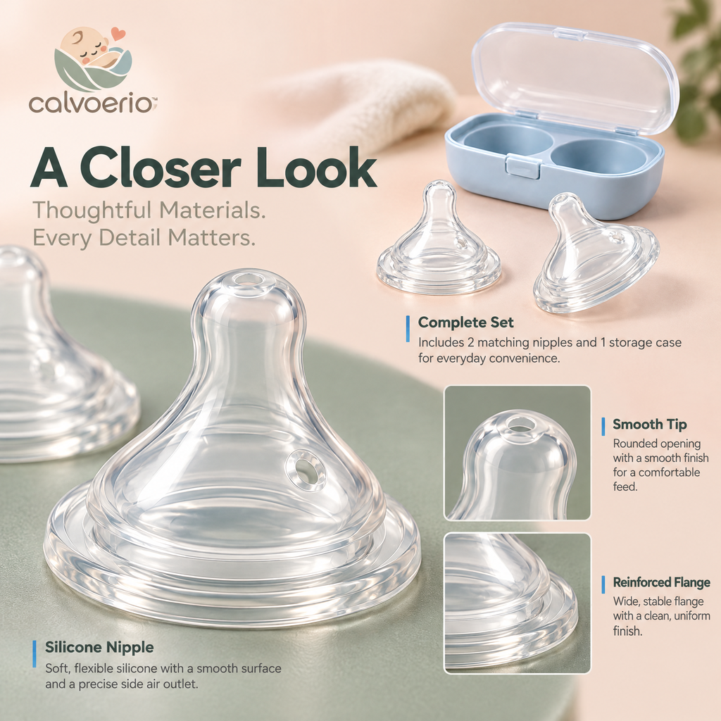 calvoerio™ Natural-Flow Replacement Bottle Nipples — product image 06