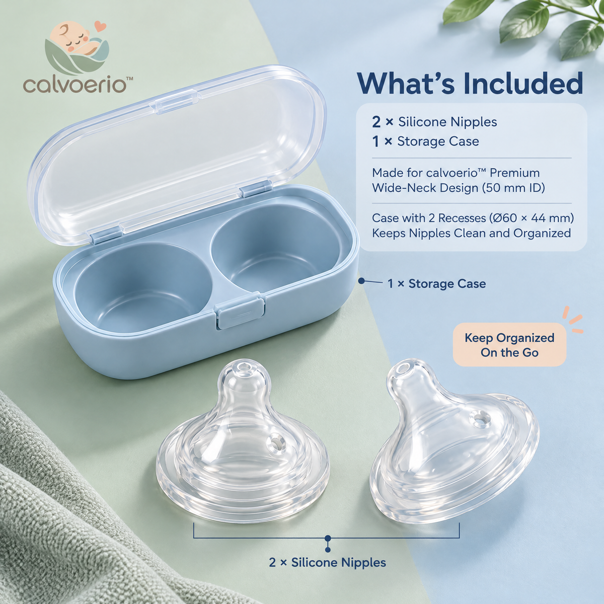 calvoerio™ Natural-Flow Replacement Bottle Nipples — product image 09