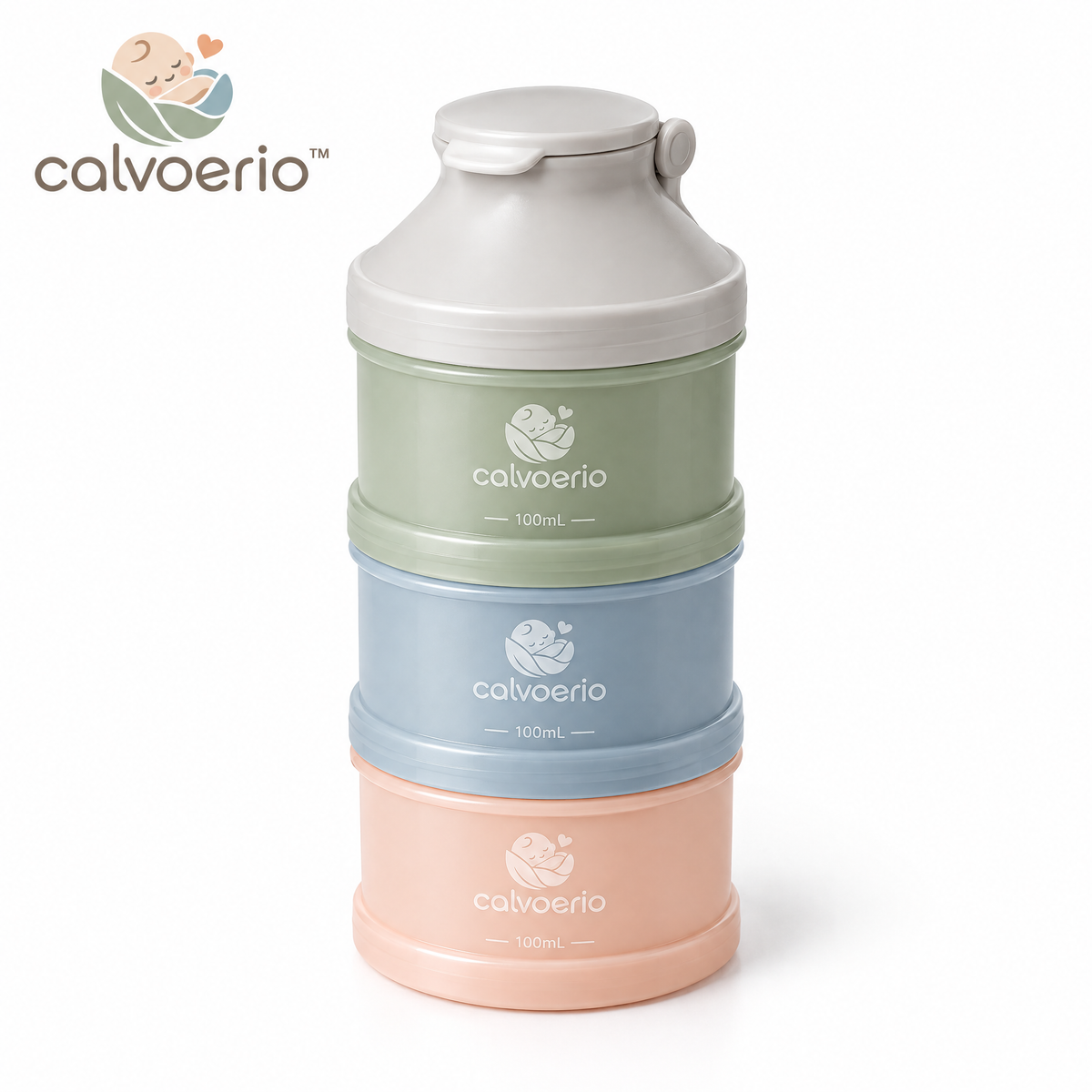 calvoerio™ Portable Baby Formula Dispenser on a white background