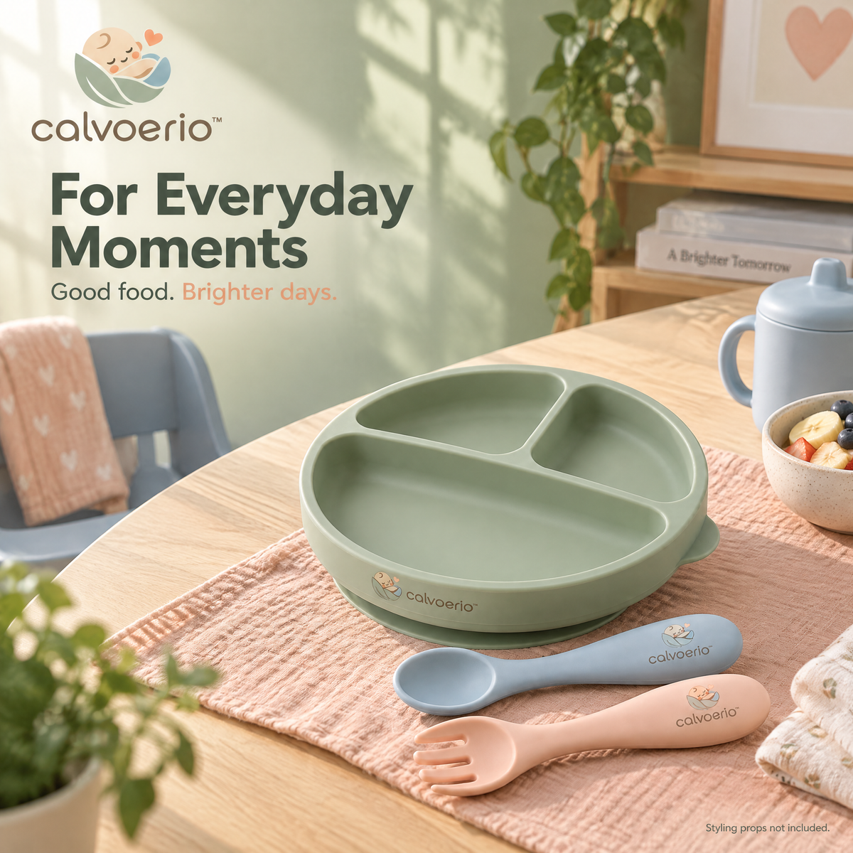 calvoerio™ Suction Silicone Baby Feeding Plate Set — product image 03