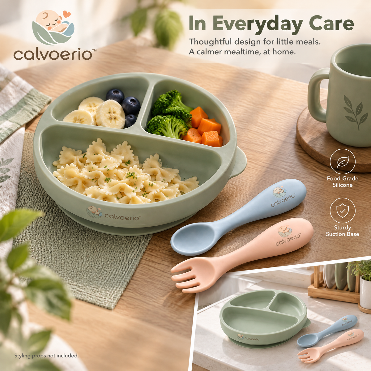calvoerio™ Suction Silicone Baby Feeding Plate Set — product image 07