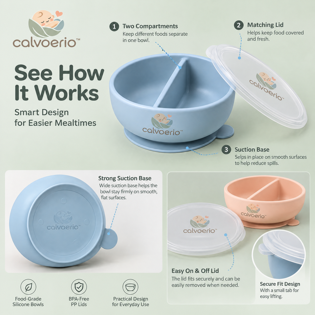 calvoerio™ Divided Baby Suction Bowl Set — product image 05