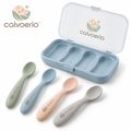calvoerio™ Soft-Tip Baby Feeding Spoon Set on a white background