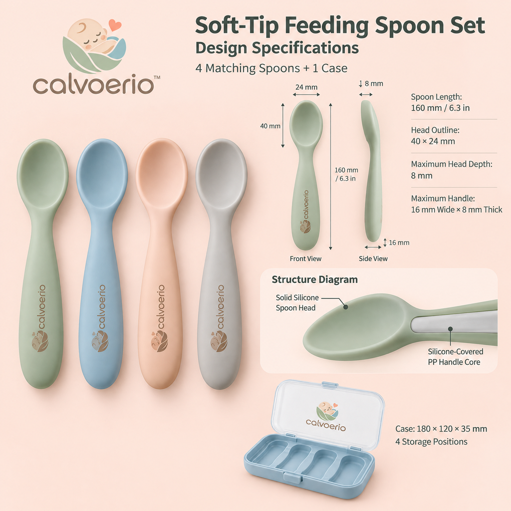 calvoerio™ Soft-Tip Baby Feeding Spoon Set — product image 02