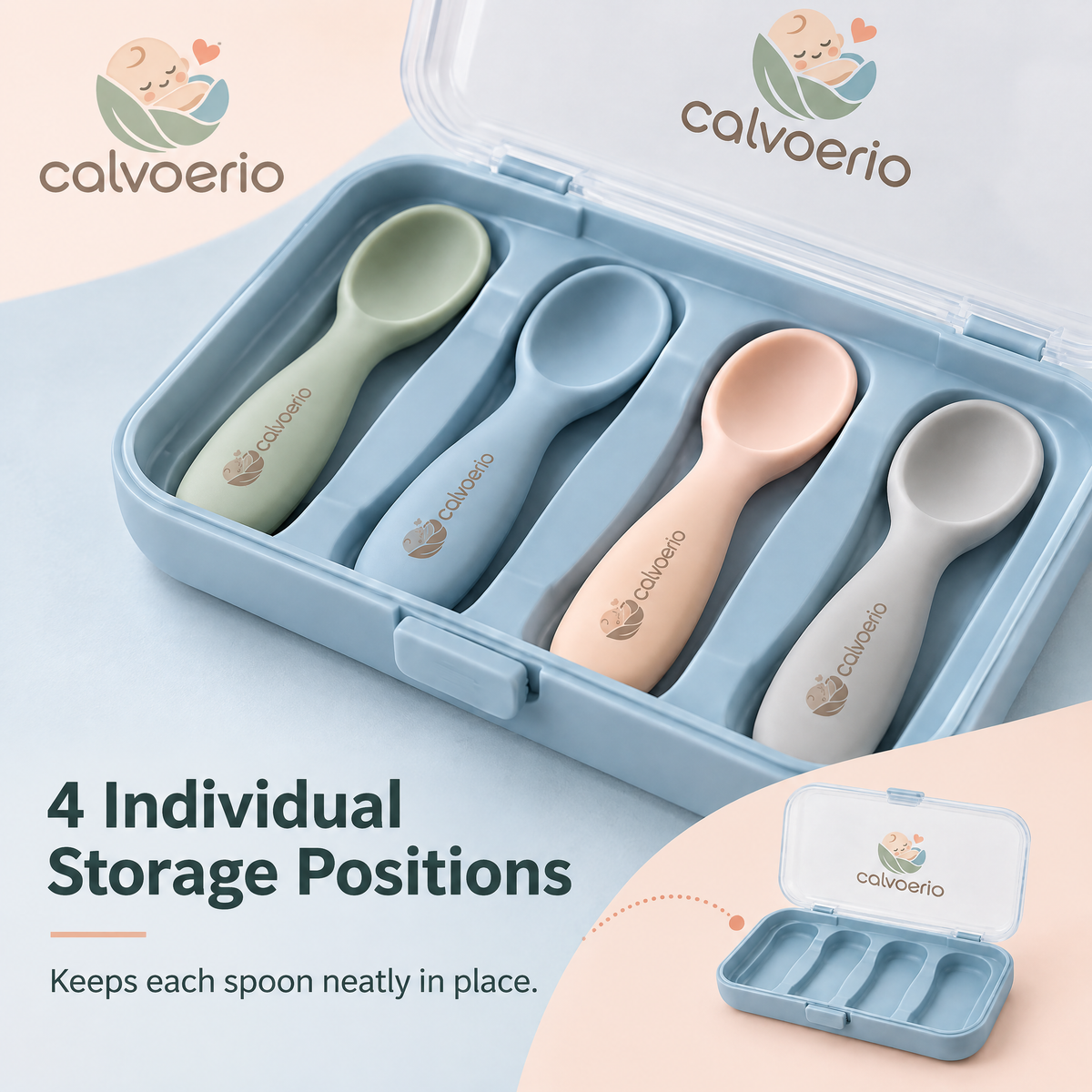calvoerio™ Soft-Tip Baby Feeding Spoon Set — product image 04
