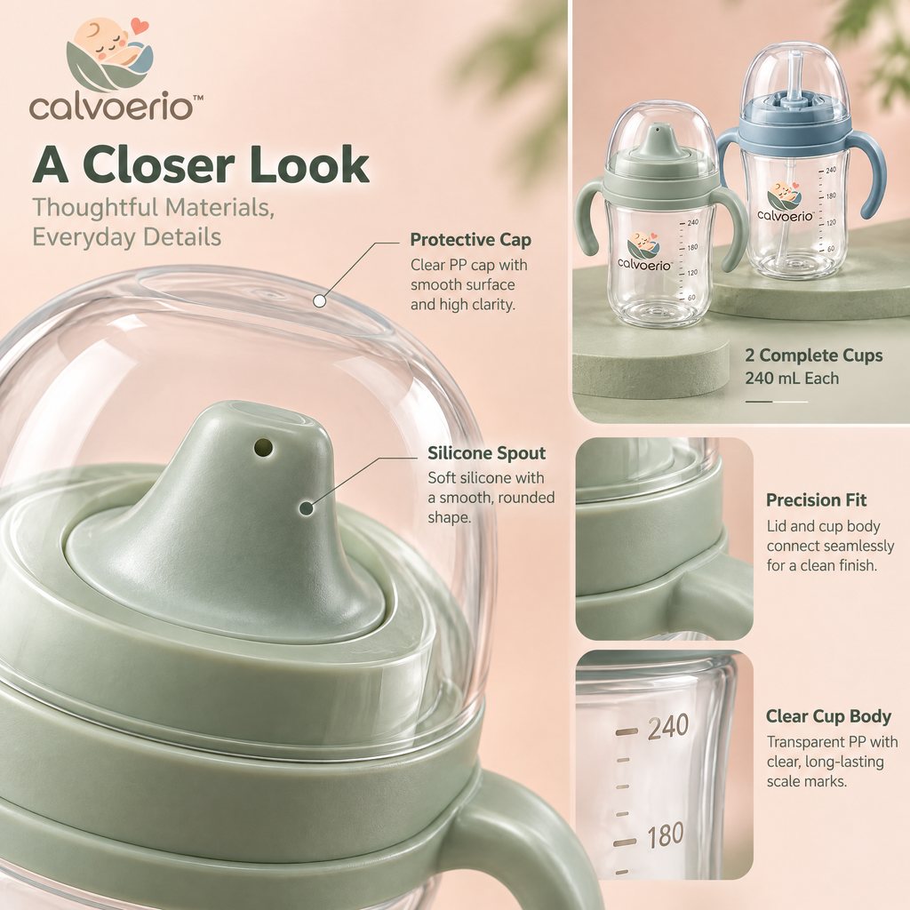 calvoerio™ Spill-Resistant Baby Training Cup Set — product image 06