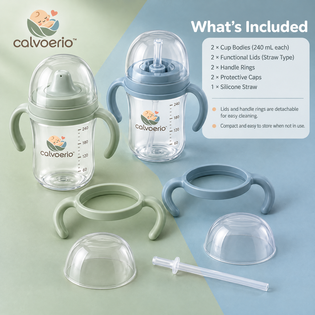 calvoerio™ Spill-Resistant Baby Training Cup Set — product image 09