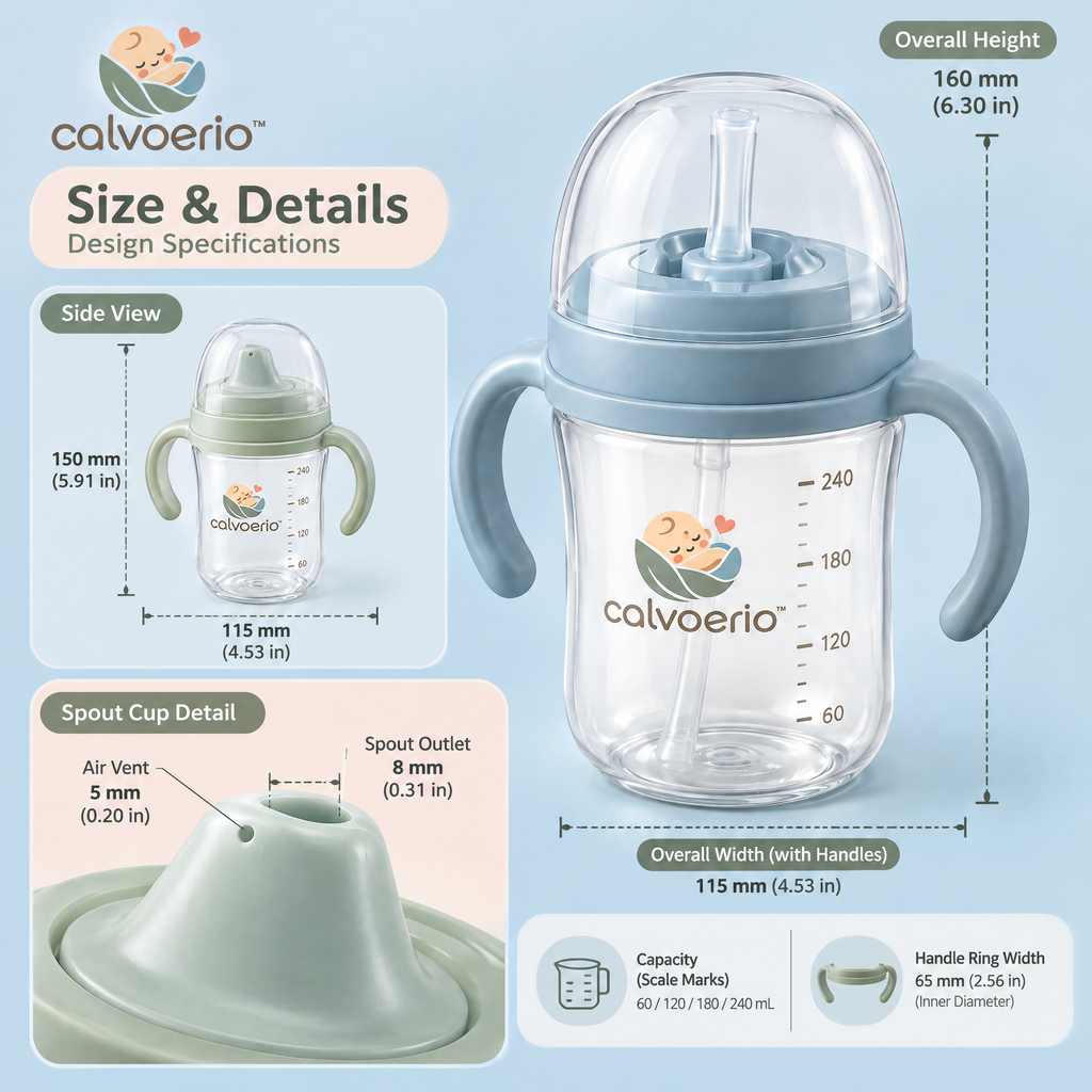 calvoerio™ Spill-Resistant Baby Training Cup Set — product image 10
