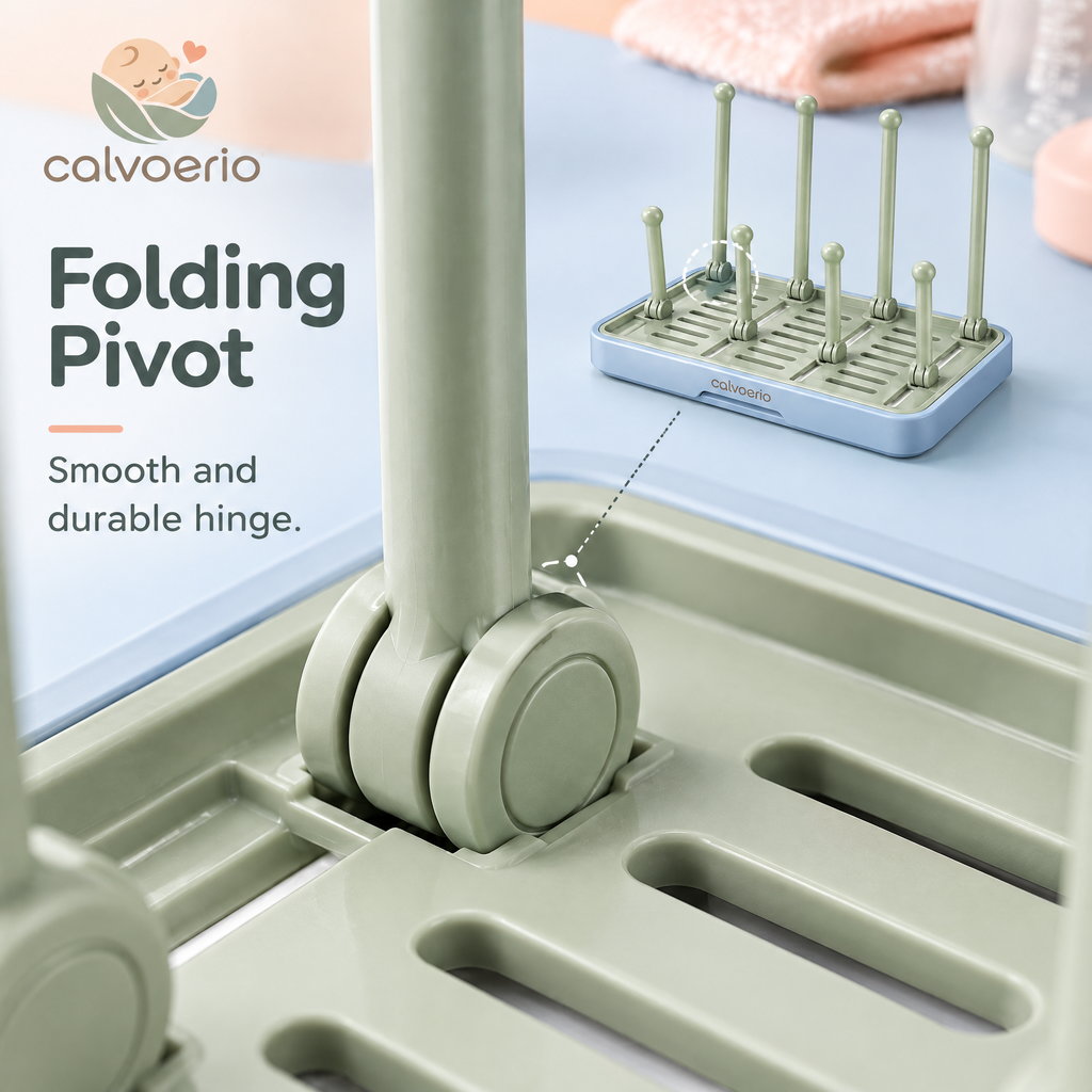 calvoerio™ Foldable Baby Bottle Drying Rack — product image 04