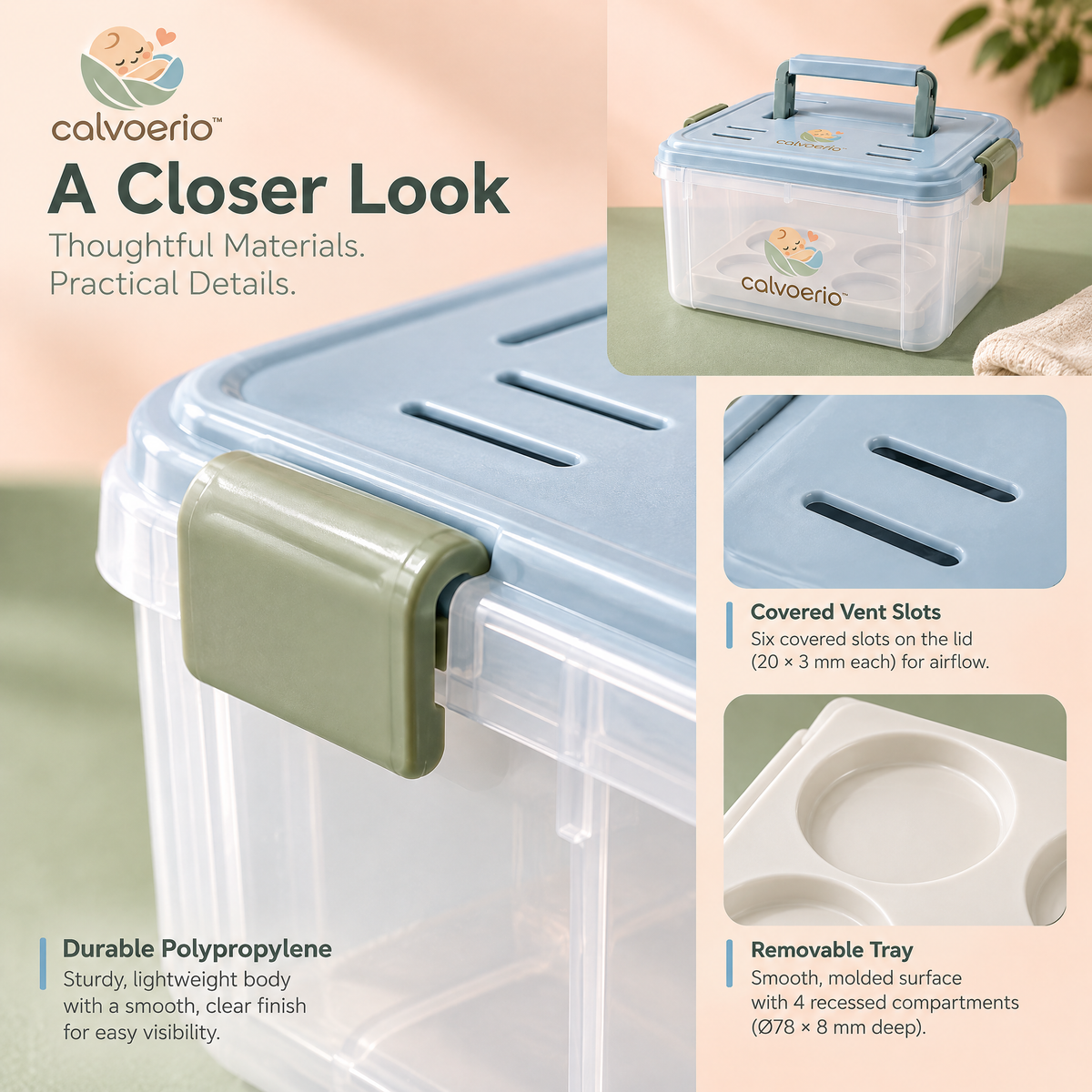 calvoerio™ Compact Baby Bottle Storage Container — product image 06
