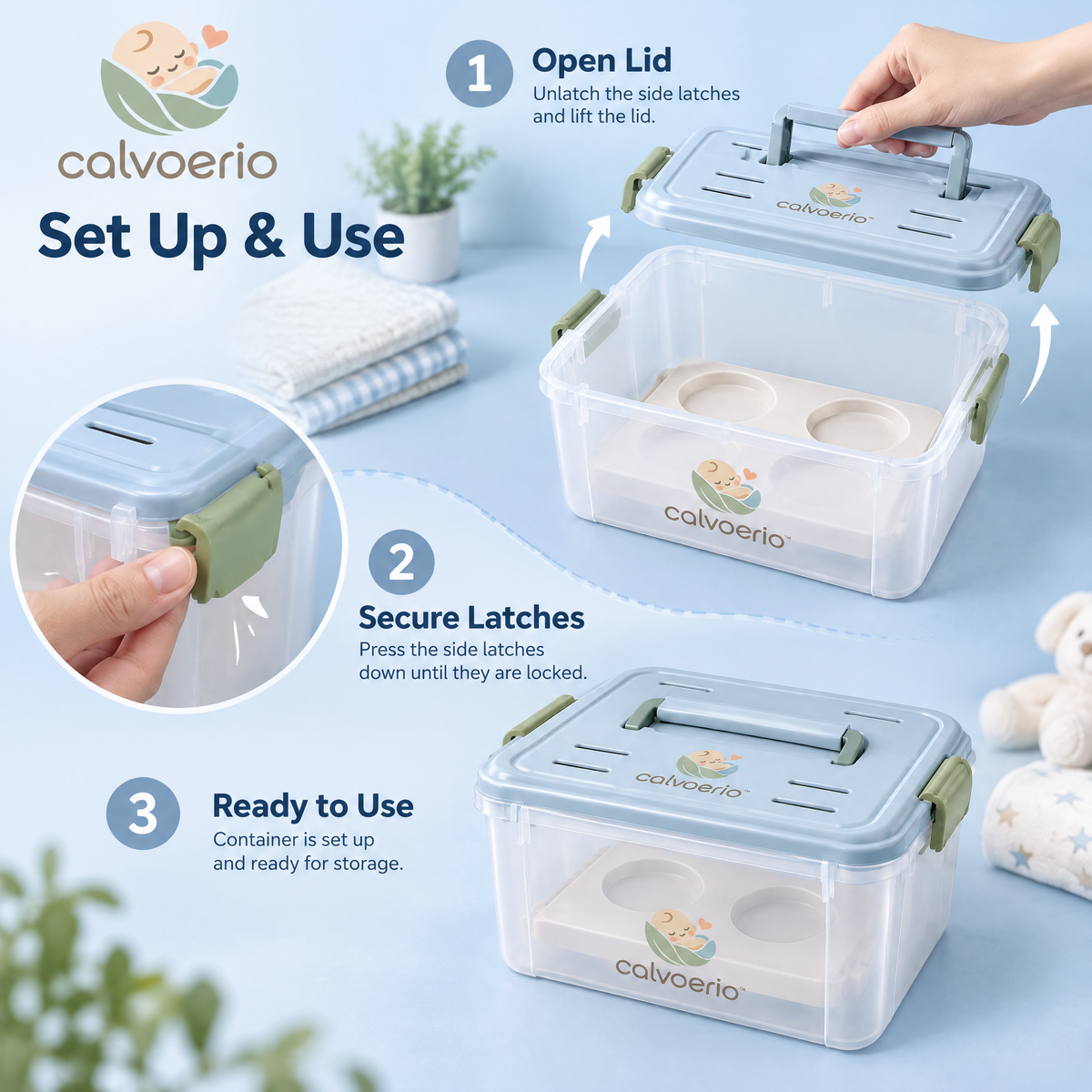calvoerio™ Compact Baby Bottle Storage Container — product image 08