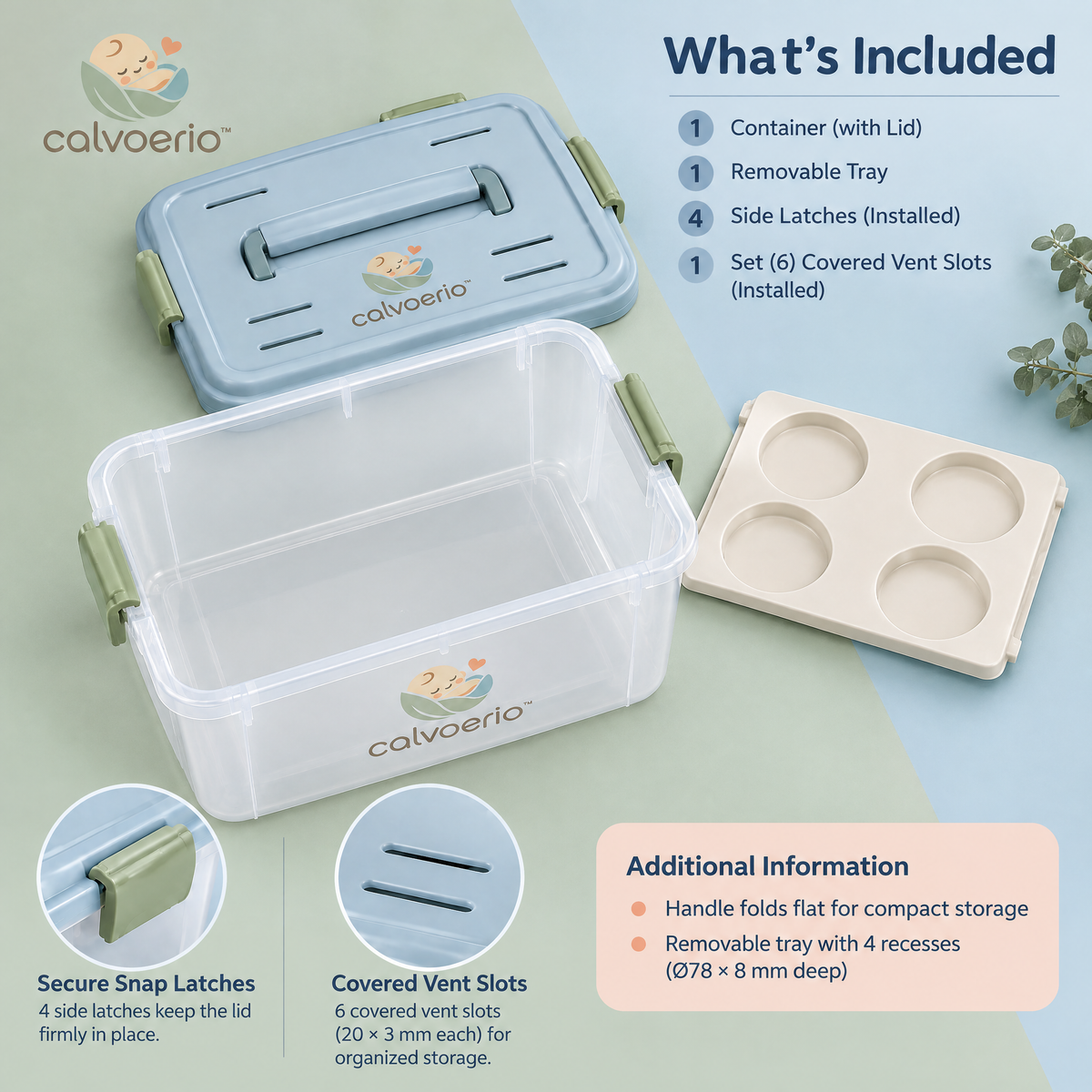 calvoerio™ Compact Baby Bottle Storage Container — product image 09