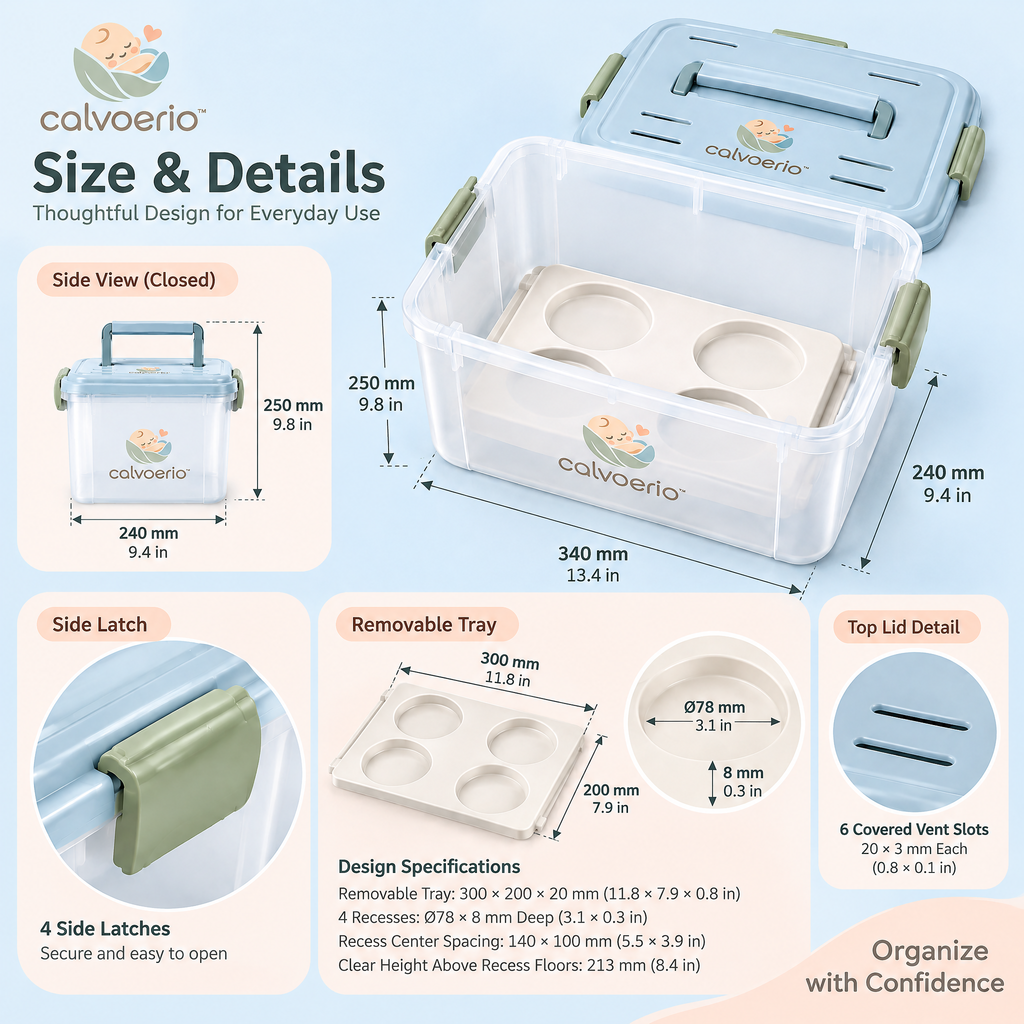 calvoerio™ Compact Baby Bottle Storage Container — product image 10