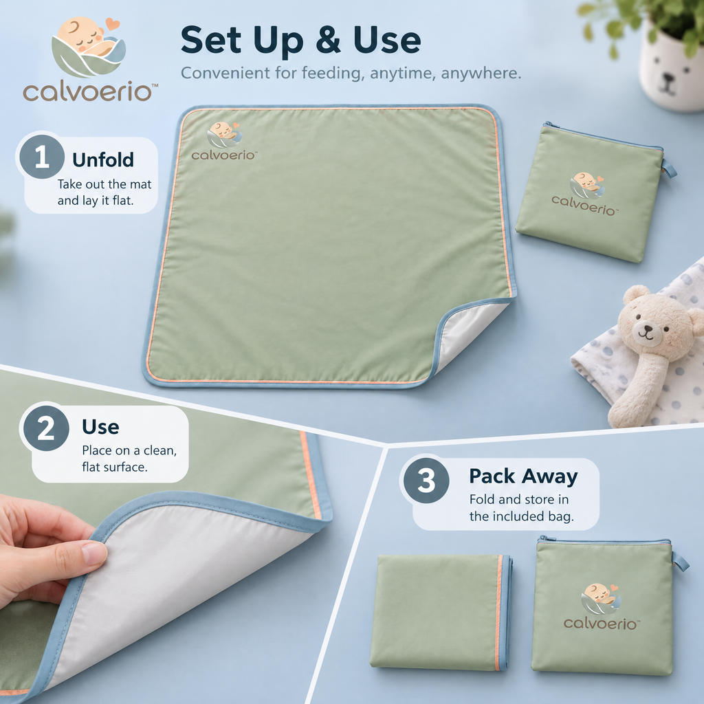 calvoerio™ Reusable Waterproof Baby Feeding Mat — product image 08