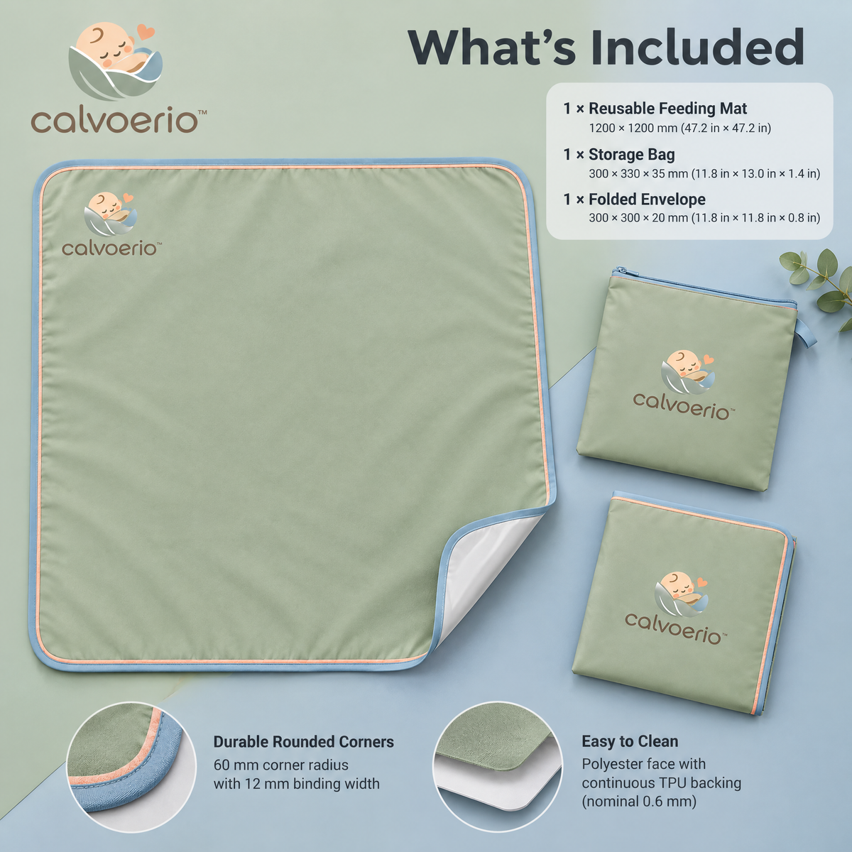 calvoerio™ Reusable Waterproof Baby Feeding Mat — product image 09
